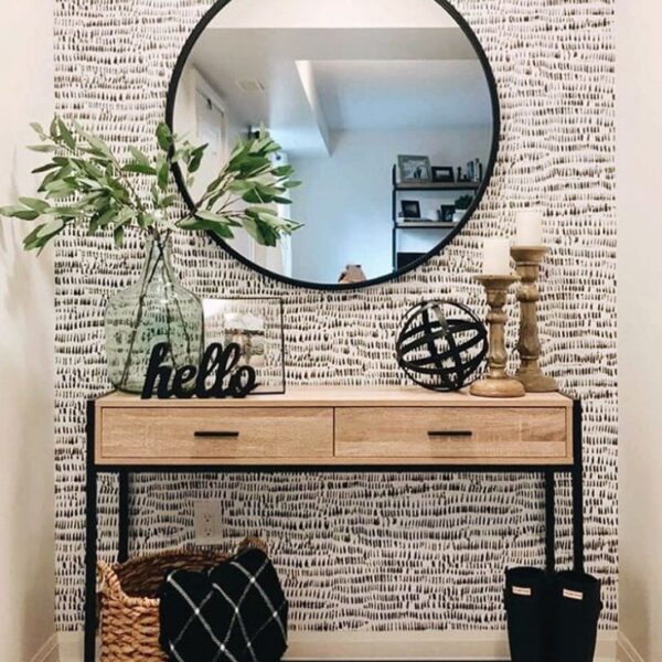 30 INCHES BLACK BORDER WALL MIRROR