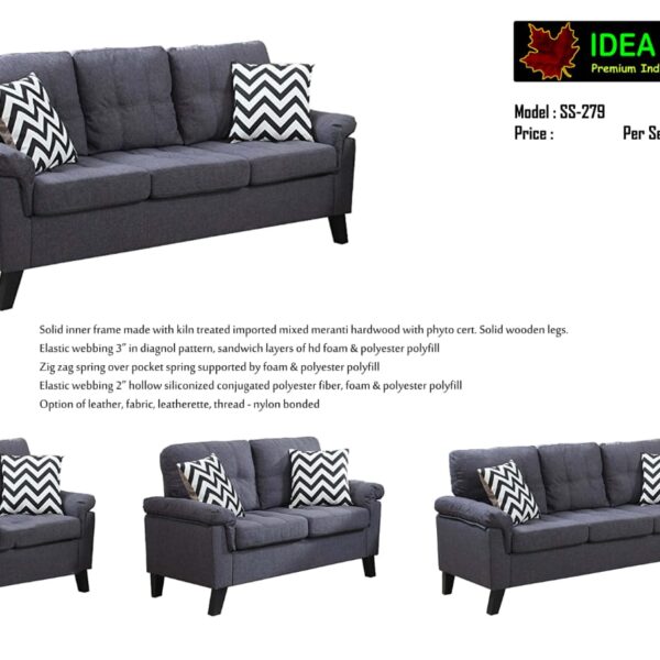 Blue Grey Mix Sofa Set Per Seat