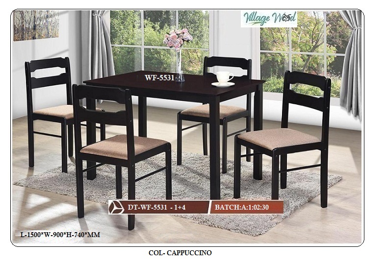 Rectangular Black Table With Chairs