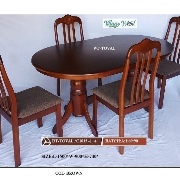 Cut Edge Round Table with Chairs