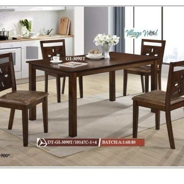 Chocolate Table with Chairs