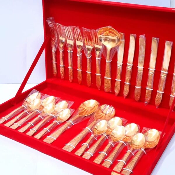 CUTLERY SET with beautiful hand engraving