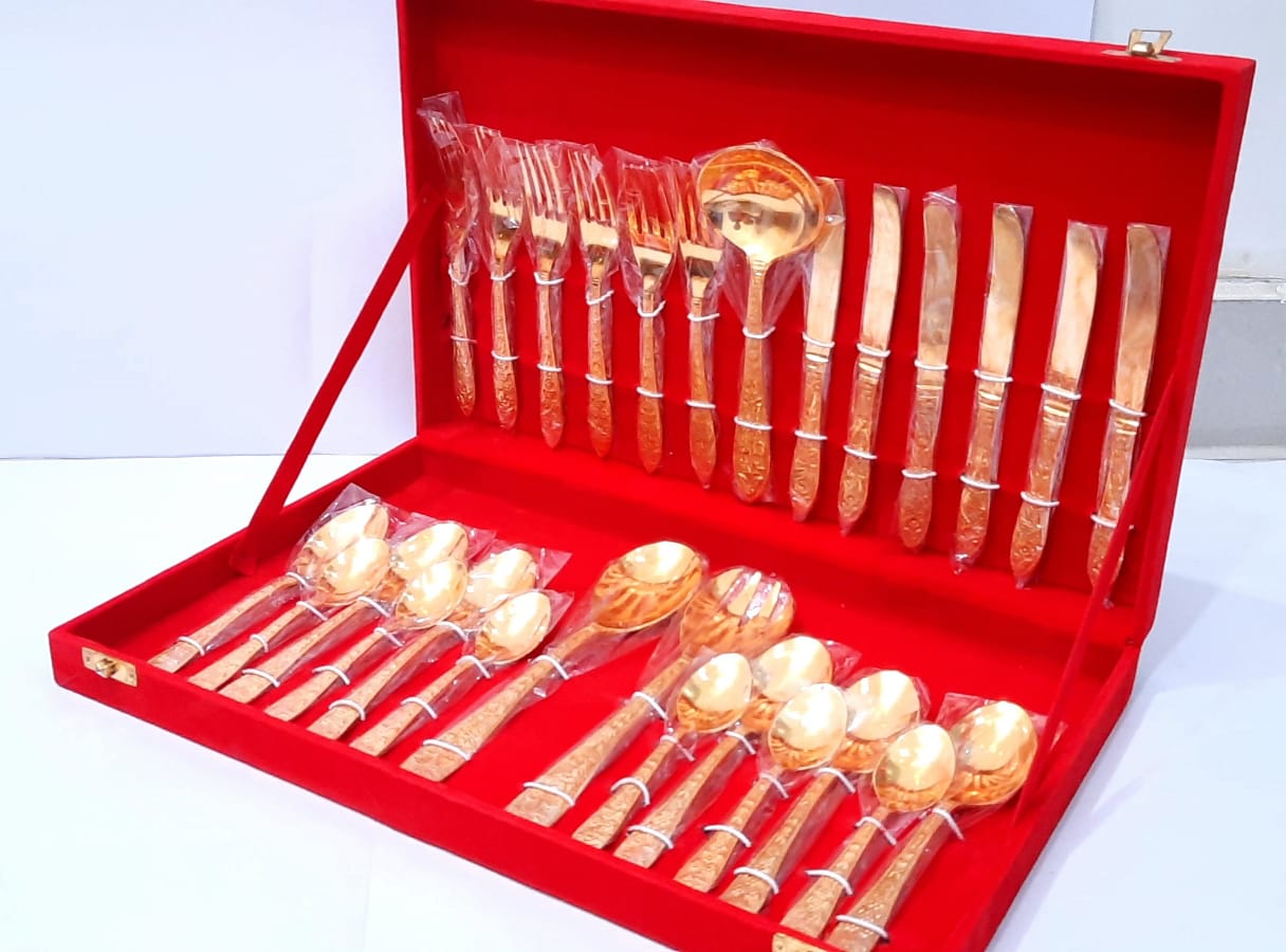 CUTLERY SET with beautiful hand engraving