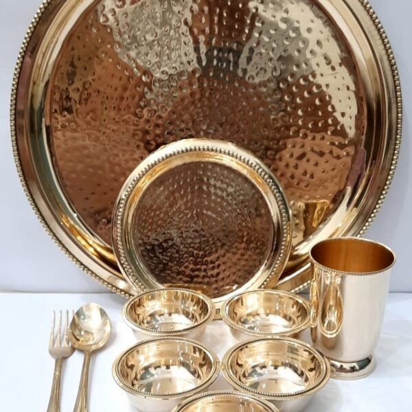 Luxury brass thali set/dinner set