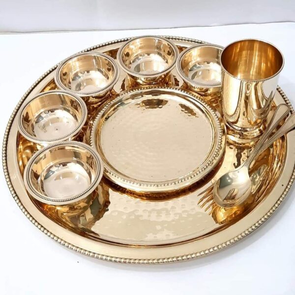 Luxury brass thali set/dinner set