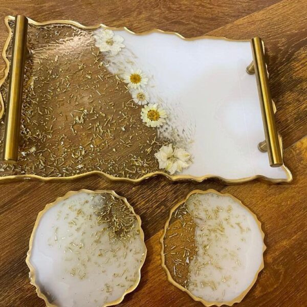 Tray and Coaster Set