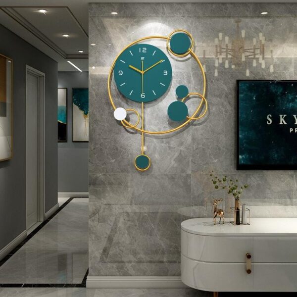 Peach Green Wall Clock