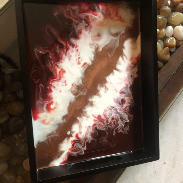 Wooden Tray with Resin Base