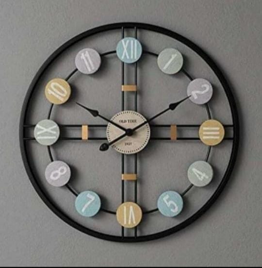 Number Colour Wall Clock