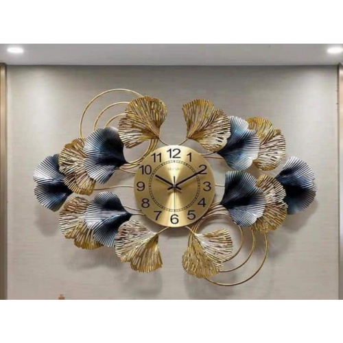 Grey Gold Wall Clock