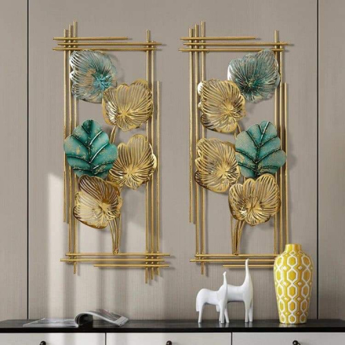 Vertical Leaf Pair Wall Decor