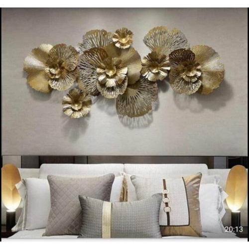 Gold Leaf with Flower Wall Decor