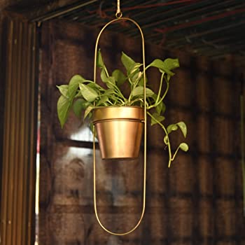 Brass Hanging Planter