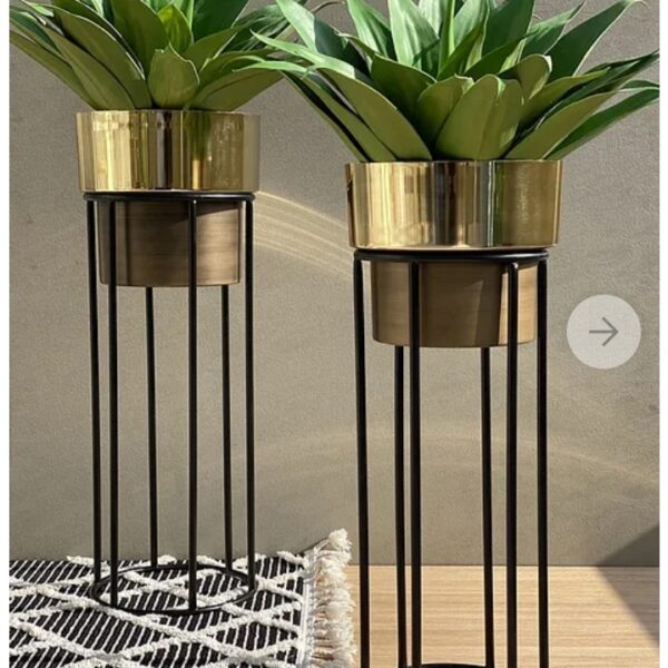 Gold and Copper Planters Set
