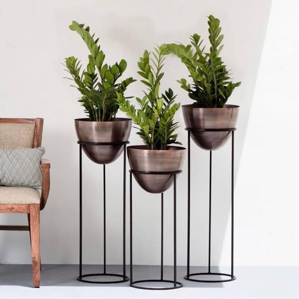 Copper Antique Planter Set of 3