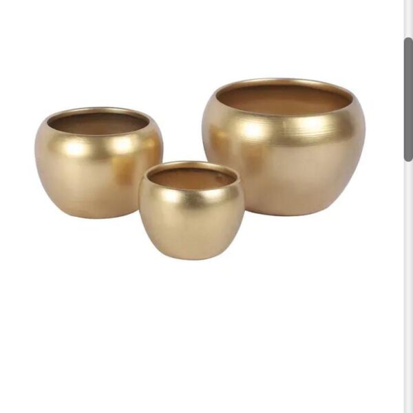 Brass Electro Plating Apple Shapes Planters