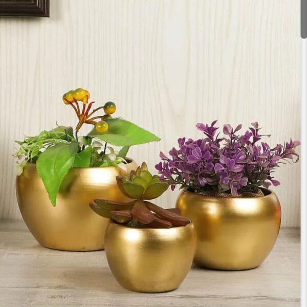 Brass Electro Plating Apple Shapes Planters