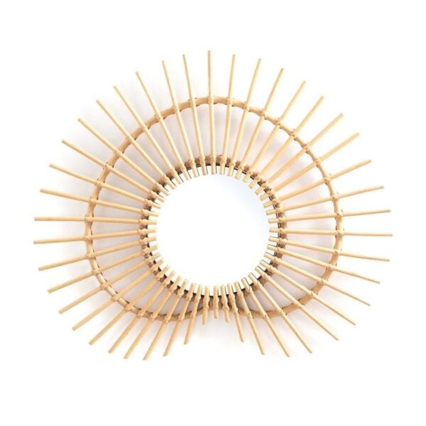 Rattan Love Shaped Mirror