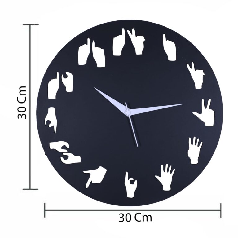 Hand Finger Indicating MDF Wall Clock