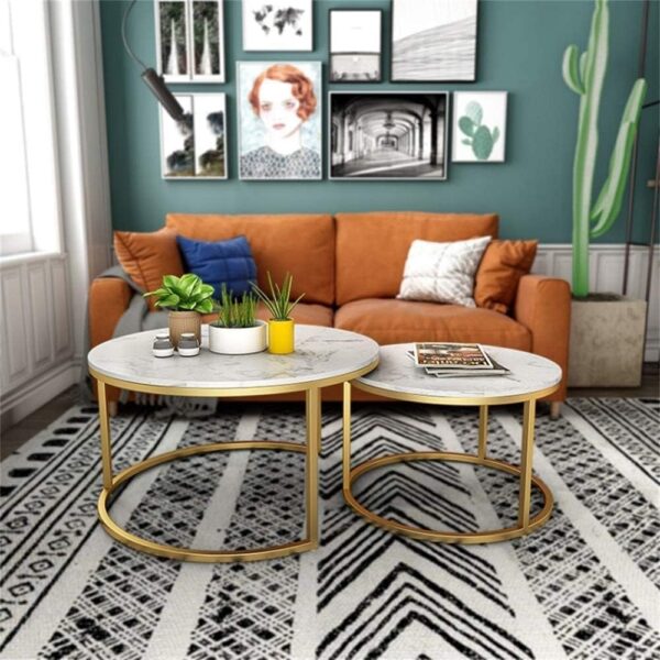 Half Moon Nesting Tables Set