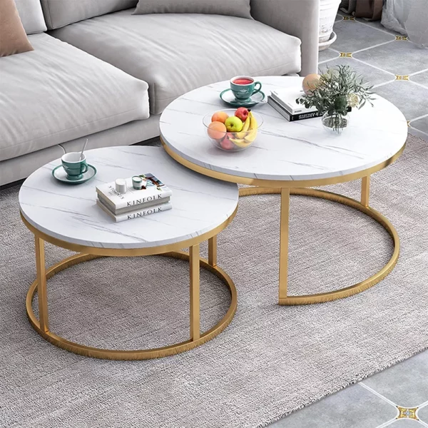 Half Moon Nesting Tables Set