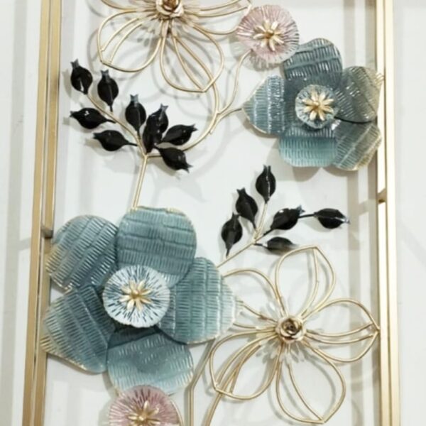 Vertical Flower Metal Art