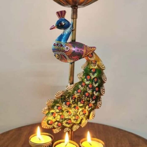 13 inches Peacock Tea light