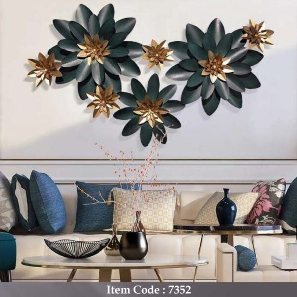 Black Gold Flower Wall Art