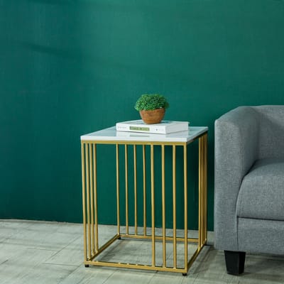 Square sofa side table