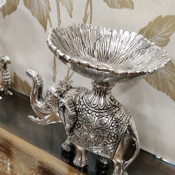German silver hand engraved Elephant platter