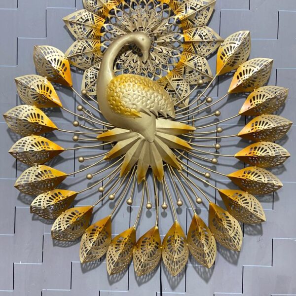 Golden Peacock Wall Decor