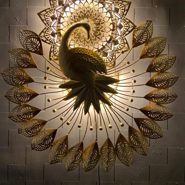 Golden Peacock Wall Decor