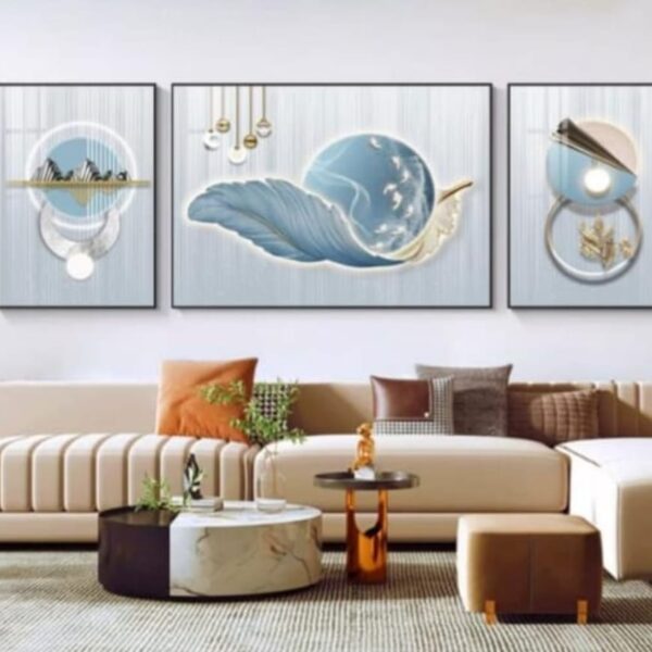 Crystal Aluminum Frame Art Decor - Sea bird look