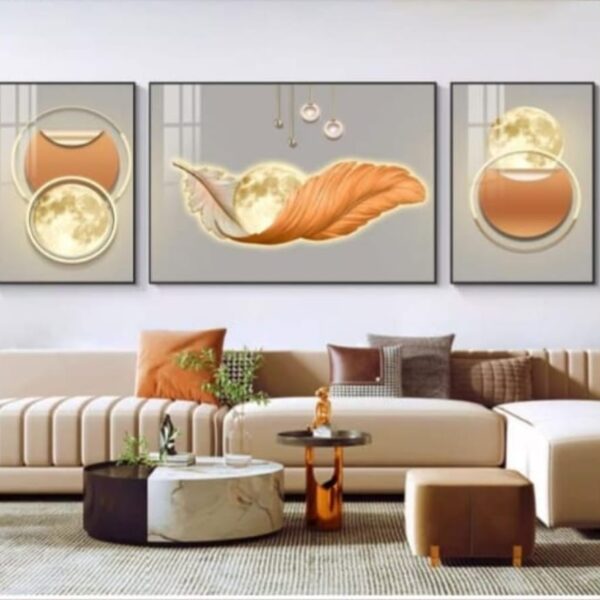 Crystal Aluminum Frame Art Decor - Sun set Look