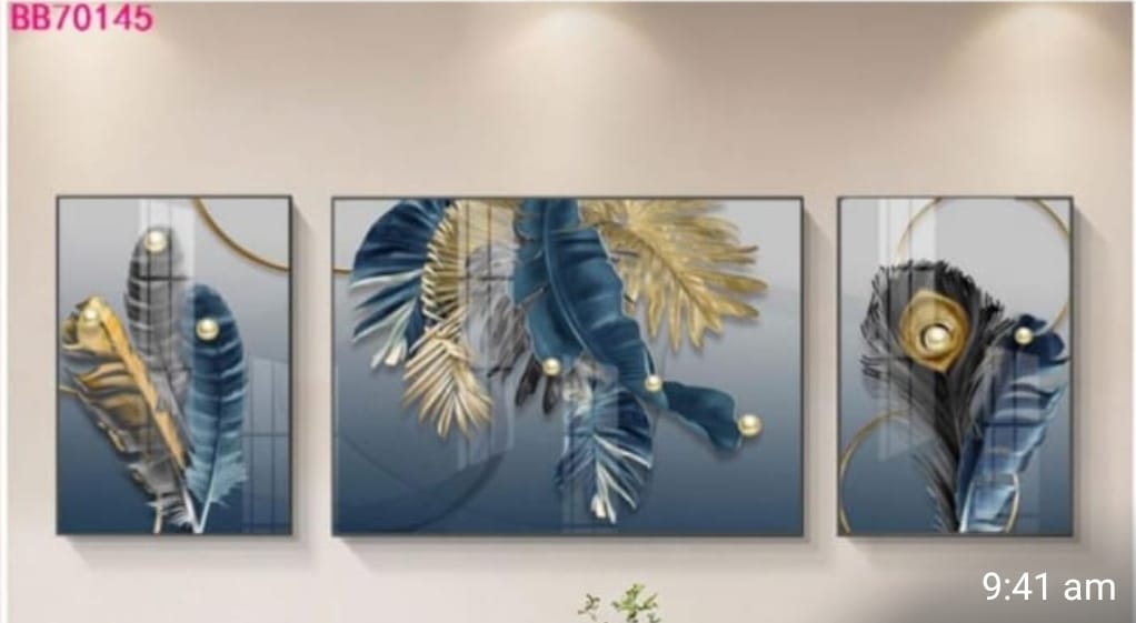 Crystal Aluminum Frame Art Decor