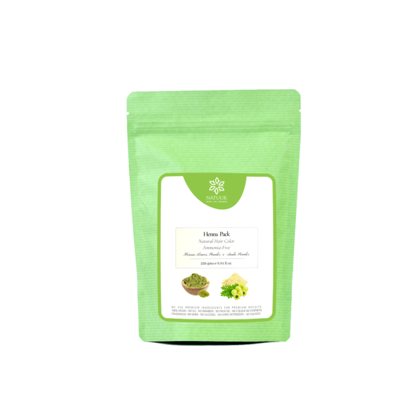 Natuur - Hair Pack - Amla, Shikakai, Reetha, Brahmi , Bhringraj , Neem , Hibiscus , Green Gram & Potent natural additives - Protein Rich Growth Stimulating Hair Manure - 250gms