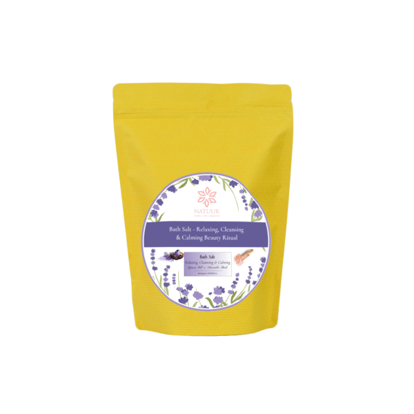 Natuur - Bath Salt with Epsom Salt and Lavender buds - Relaxing , Cleansing & Calminng Beauty Ritual - 500gms