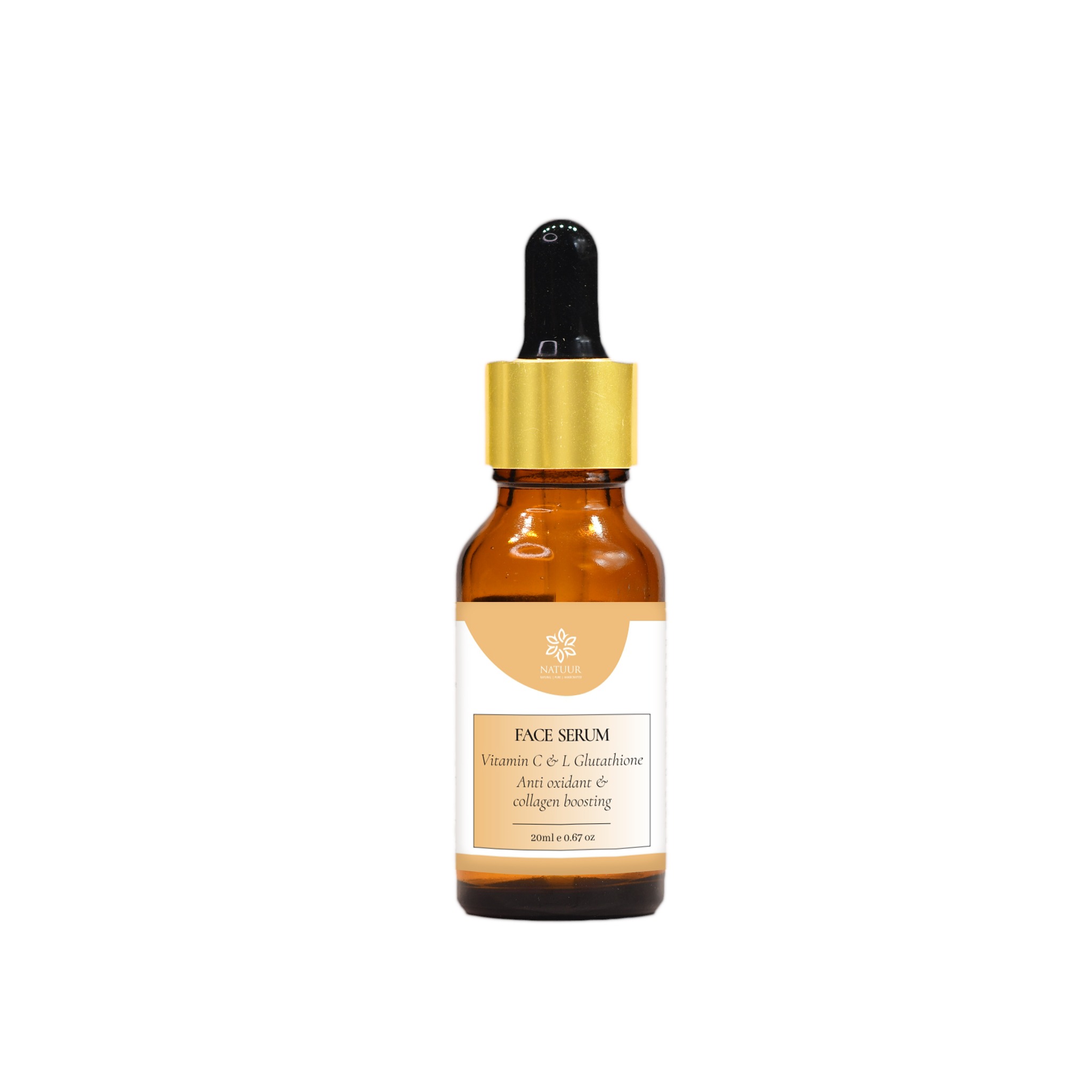 Natuur - Face Serum - Vitamin C and L Glutathione Anti oxidant and collagen boosting - 20 ml