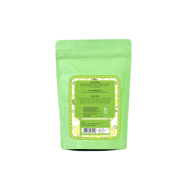 Natuur – Hair Pack – Amla, Shikakai, Reetha, Brahmi , Bhringraj , Neem , Hibiscus , Green Gram & Potent natural additives – Protein Rich Growth Stimulating Hair Manure – 250gms