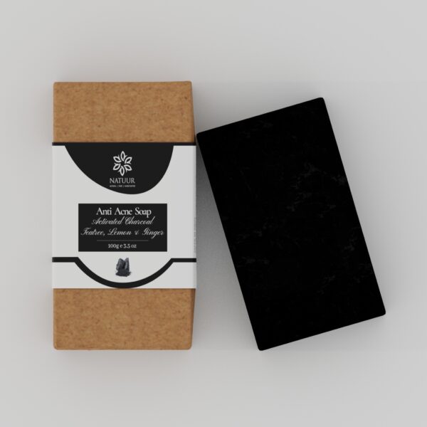 Natuur - Activated Charcoal & Tea Tree Soap Anti-Acne - 100gms