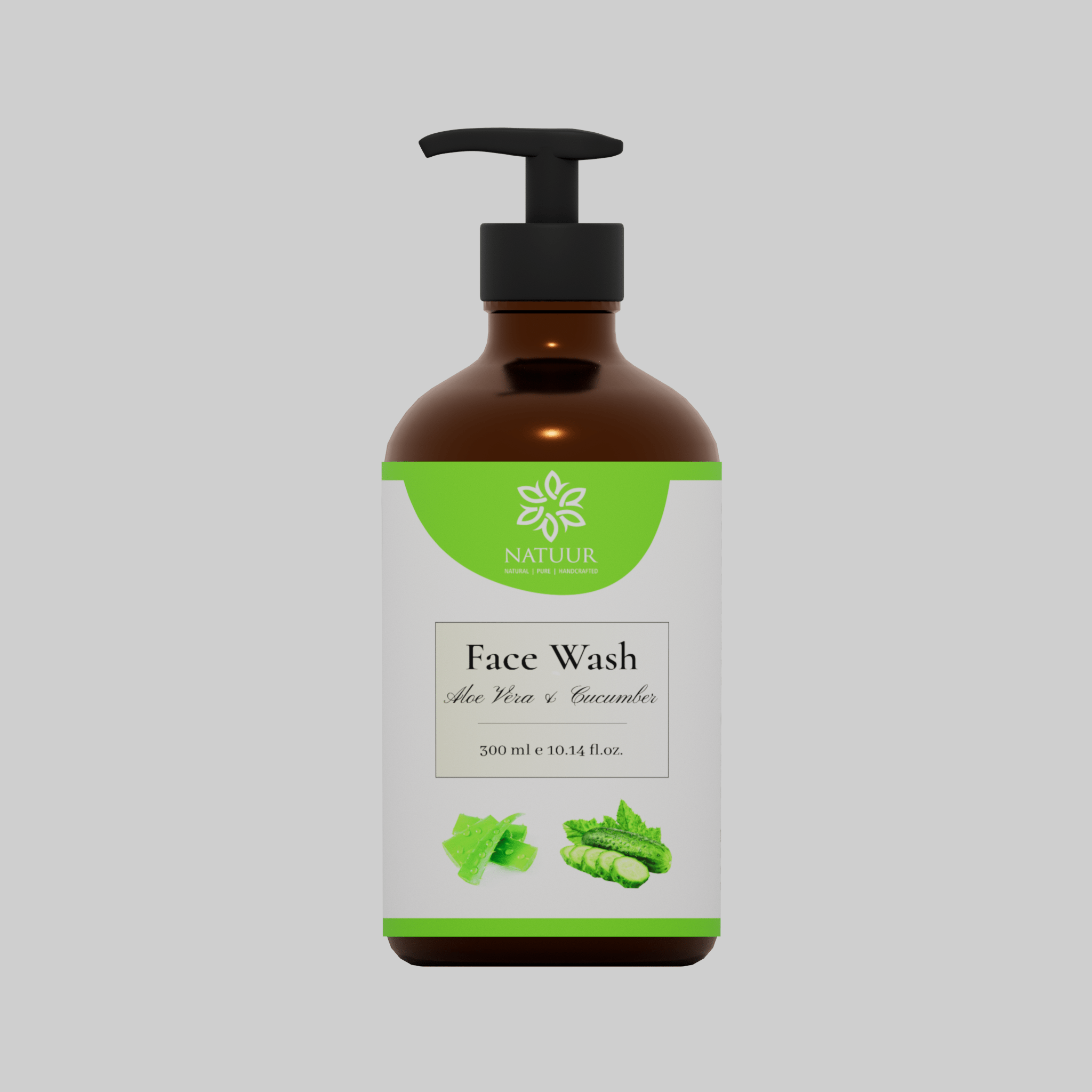 Natuur – Face Wash – Aloe Vera Cucumber – Refreshing and Hydrating – for normal skin – 300ml