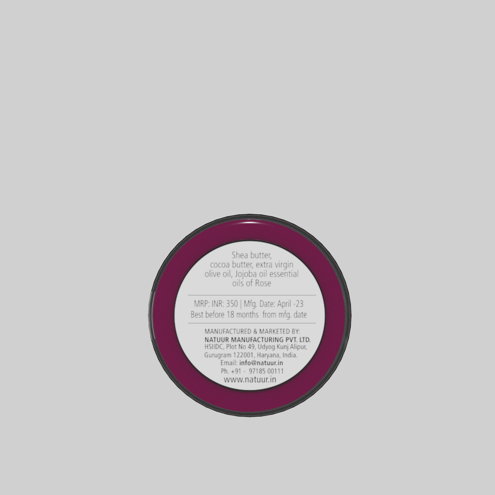 Natuur - Rose & Cardamom Lip balm - 15gms - Image 4