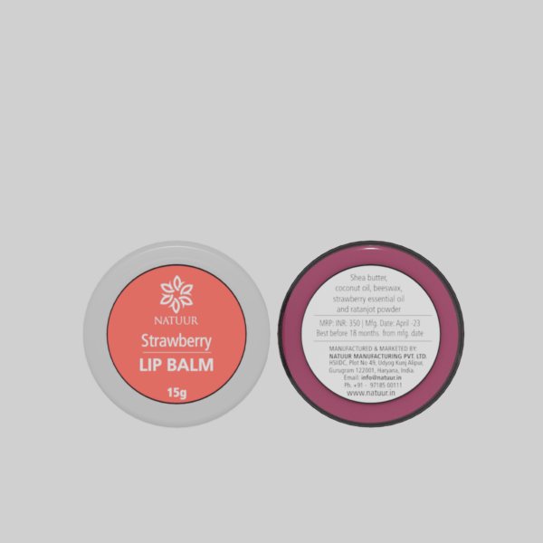 Natuur - Strawberry Lip Balm - 15gms