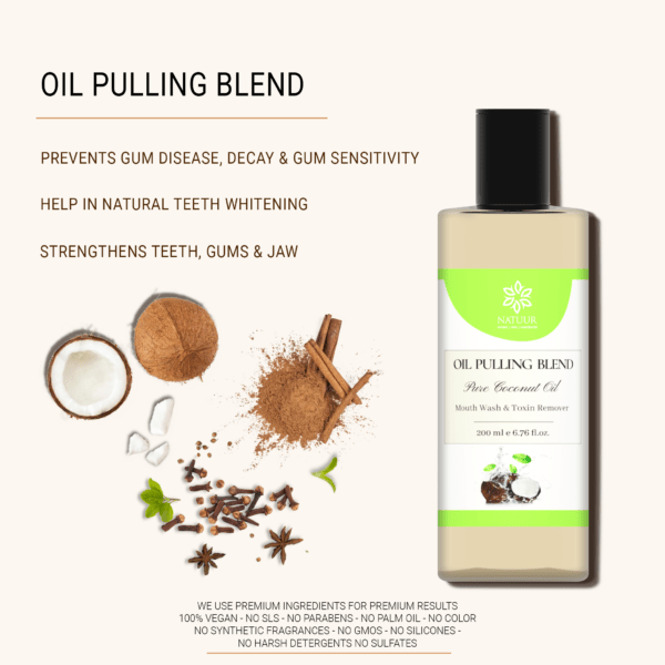 Natuur - Oil Pulling Blend Coconut, Clove & Cinnamon - 200 ml