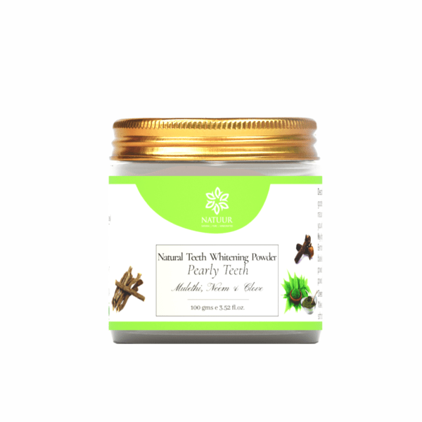 Natuur – Whitening Toothpowder Activated Charcoal, Neem & Clove – 100gms