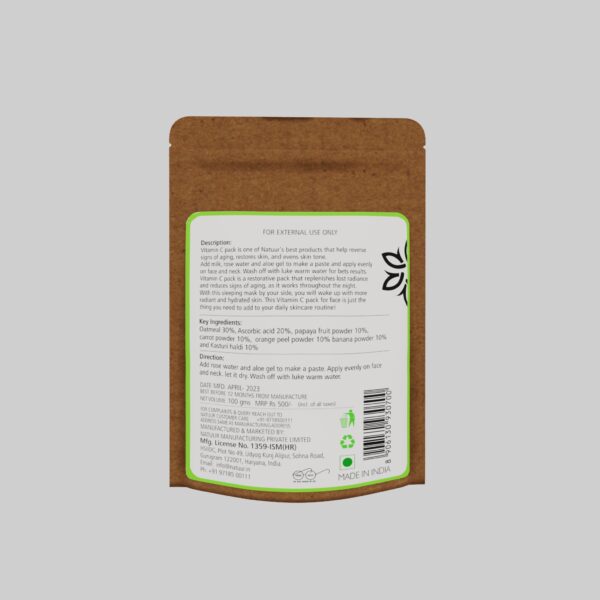 Natuur – Vitamin C Face Pack – AntiOxidant – 100 gms