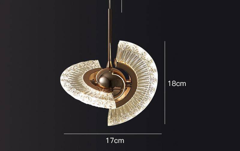 GOLD TWISTABLE CRYSTAL HANGING PENDANT CEILING LAMP LIGHT