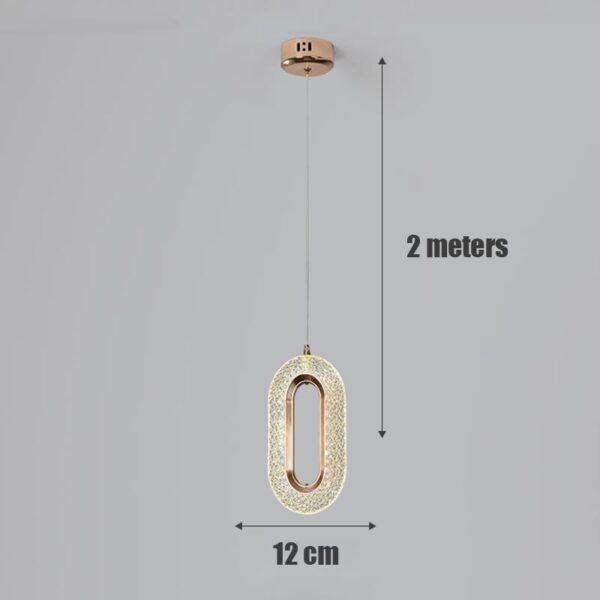 GOLD CRYSTAL HANGING PENDANT CEILING LAMP LIGHT