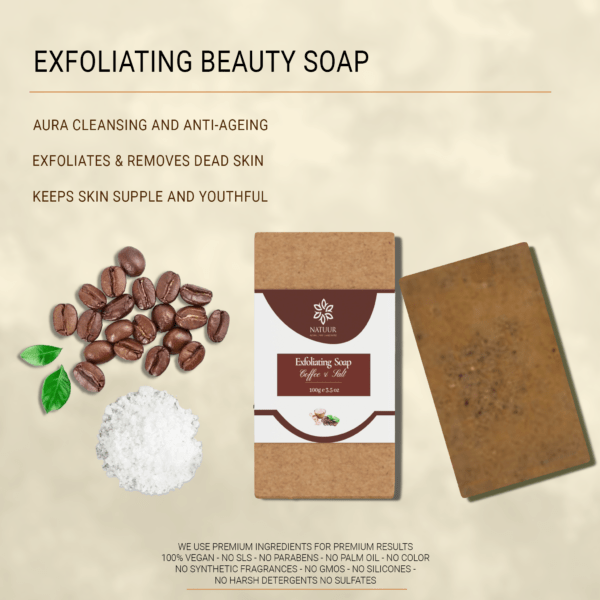 Natuur - Coffee & Salt Soap Exfoliating - 100gms