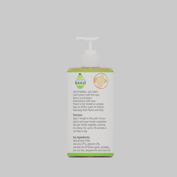 Natuur – Hand sanitizer gel – lemongrass and eucalyptus – 500mL